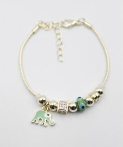 Alternative view of Filli Charmlı Cam Nazarlı Bileklik - Yeşil