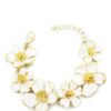 Mineli Çiçek Bileklik - Krem