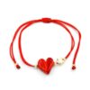 Kalp İp Bileklik - Kırmızı