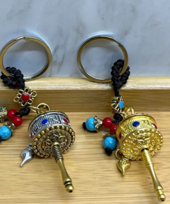 Metal Feng Shui Şans Çarkı Anahtarlık Alk4455