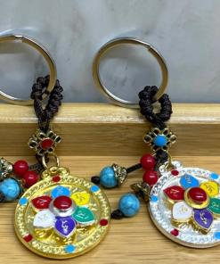 Metal Lotus Tılsımlı Şans Anahtarlık Alk4460