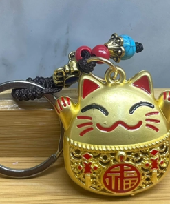 Metal Şans Ve Bereket Kedisi Anahtarlık Alk4463