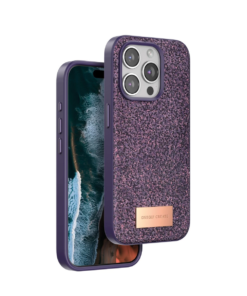 Onegif İphone 15 Pro Max Bright Simli Kapak - Derin Mor