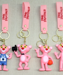 Pembe Panter Silikon Anahtarlık Alk4271