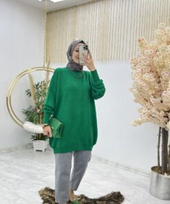 Benetton Kolyeli Hediyeli Triko Tunik Tesettür Giyim