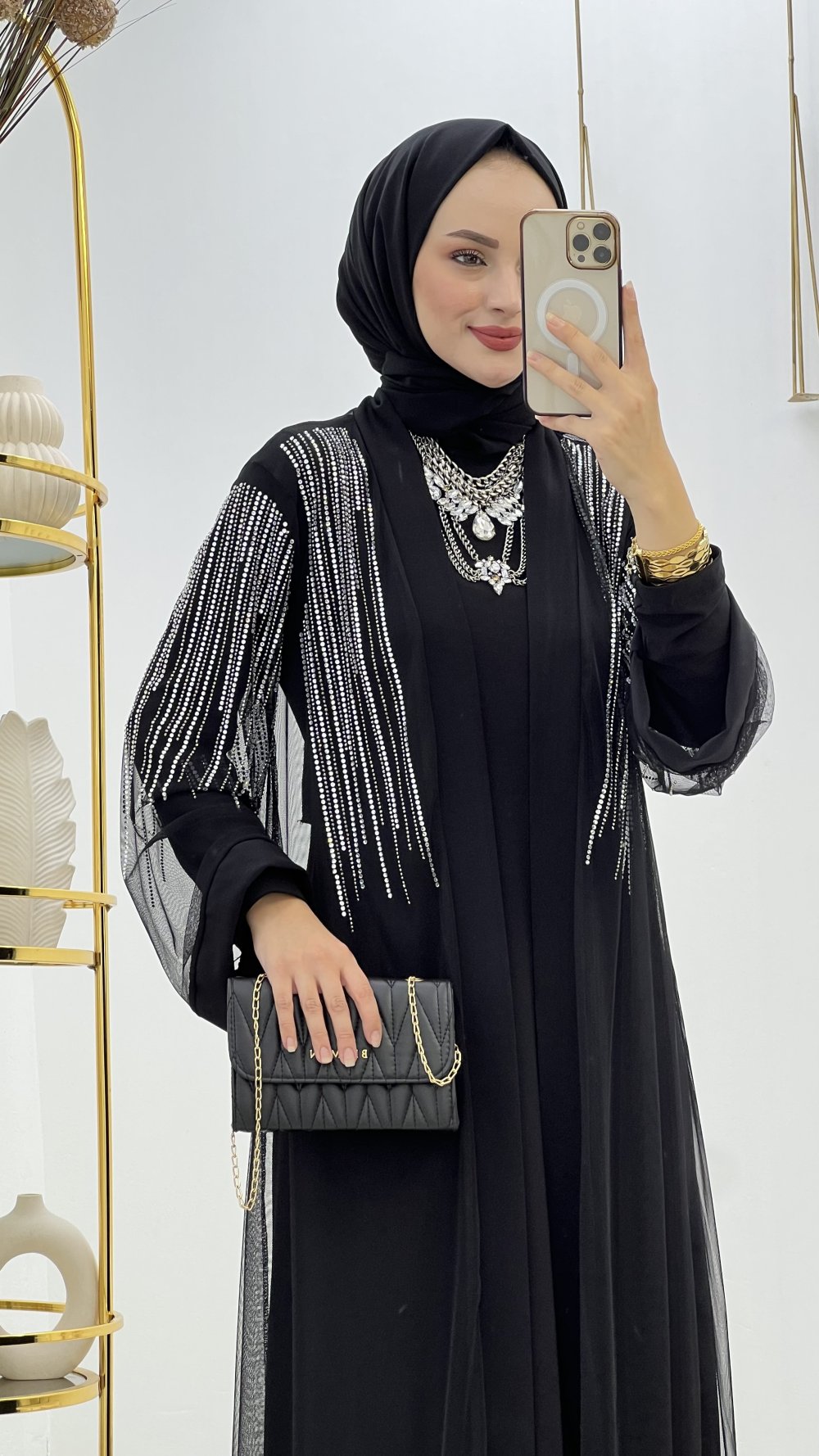 4309 2 - Kaptiya Şanlı Abaya Tesettür Giyim - Görsel 2