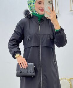 Alternative view of Kürklü Parka Tesettür Giyim