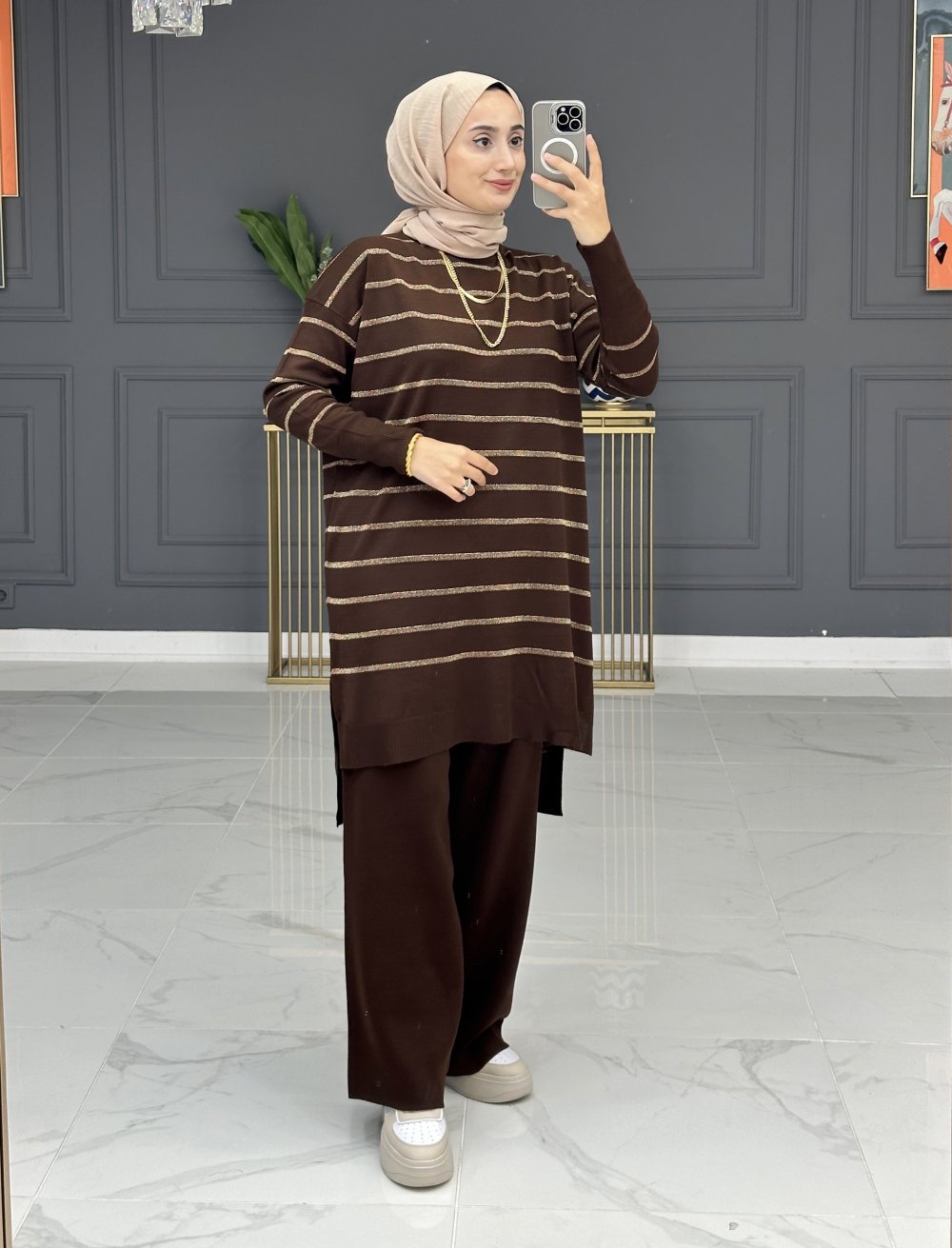 4770 1 20240926183150 - Kaptiya Buğlem Triko Takım- Kahve