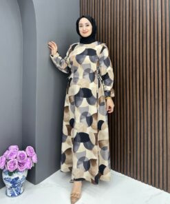 Geometrik Desen Elbise