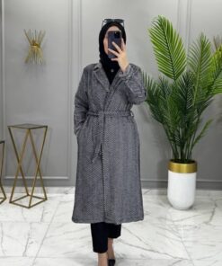 Balık Sırtı Kaşe Kap Siyah