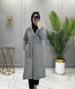 Balık Sırtı Kaşe Kap Haki çizgili