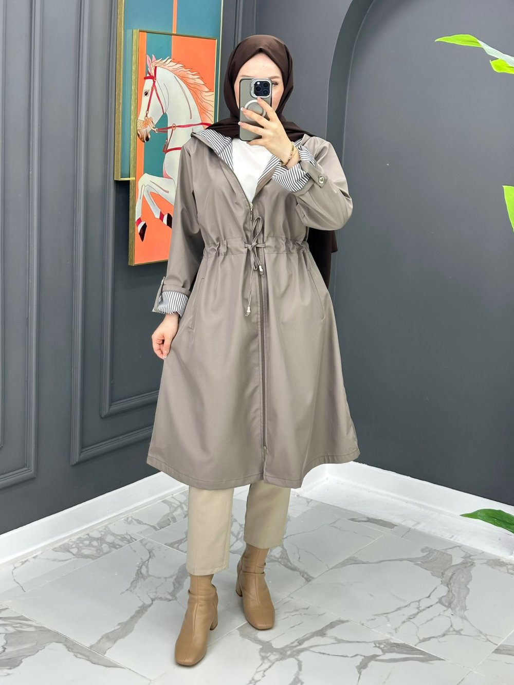 6082 1 20250928142616 - Kaptiya Çizgi Detaylı Trench