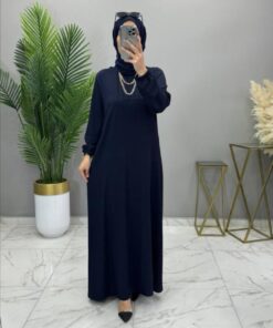 Arşin Bürümcük Elbise Lacivert