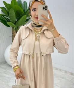 Alternative view of Taş Hicran Elbise Takım Tesettür Elbise