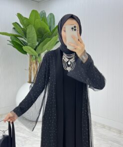 Alternative view of Taşlı Abaya Takım Tesettür Giyim