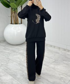 Leoparlı Scuba Takım Tesettür Giyim