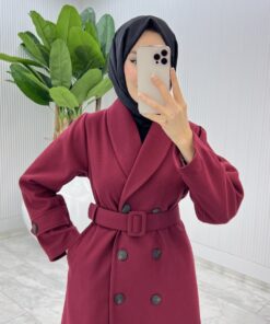 Premium Kaşe Kaban Tesettür Giyim - Görsel 3
