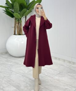 Premıum Defne Kaşe Kaban Tesettür Giyim