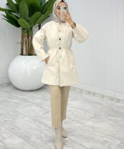 Bej Yelda Astarlı Kaşe Tesettür Giyim