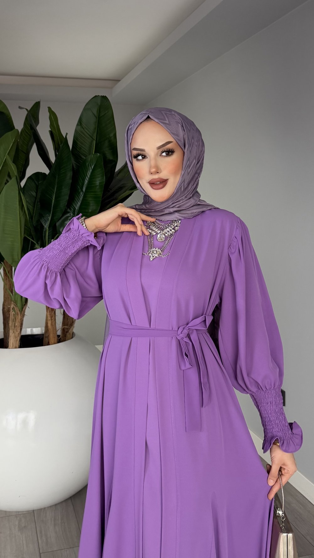 7993 2 20260306201232 - Kaptiya Meşk Abaya Takım Tesettür Giyim - Görsel 2