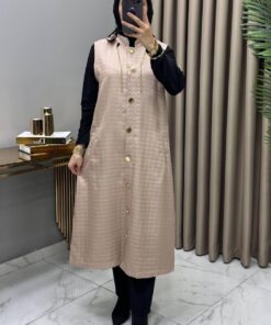 Alternative view of Aylin Kapitone Yelek Krem