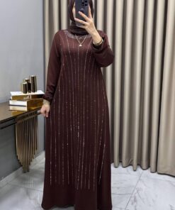 Alternative view of Reyhan Abiye Elbise Kahve