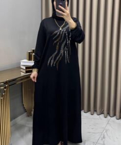 Damla Abiye Elbise Siyah