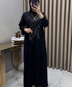 Alternative view of Damla Abiye Elbise Siyah