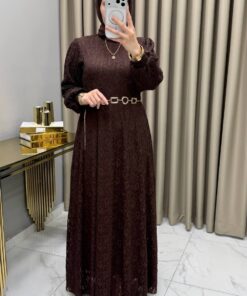 Alternative view of Dantel Elbise Kahve Renk