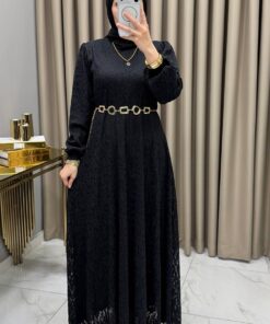Dantel Elbise Siyah