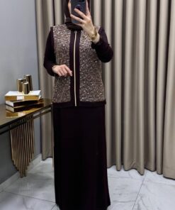 Alternative view of Asel Elbise Yelek Takım Kahve